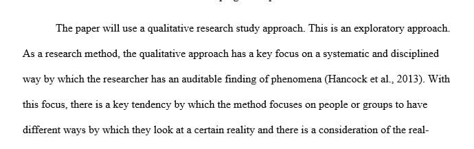 Select a method and design appropriate for an applied study. 