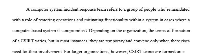 What are the components to building an effective and successful CSIRT team