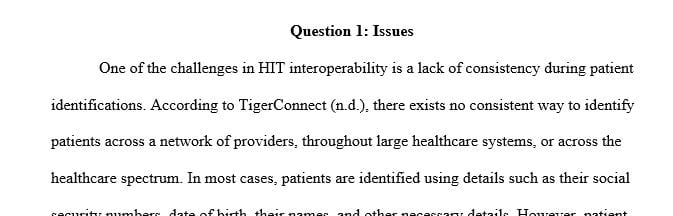 What are the hurdles regarding the HIT interoperability issue