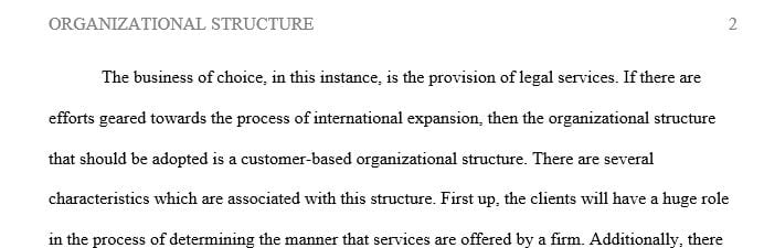 What characteristics of the structure chosen to support your choice