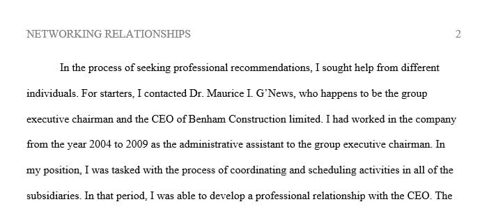 What did this assignment teach you about your professional relationships with current or previous employers or supervisors