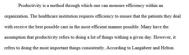 What is the difference between productivity and other measures of performance