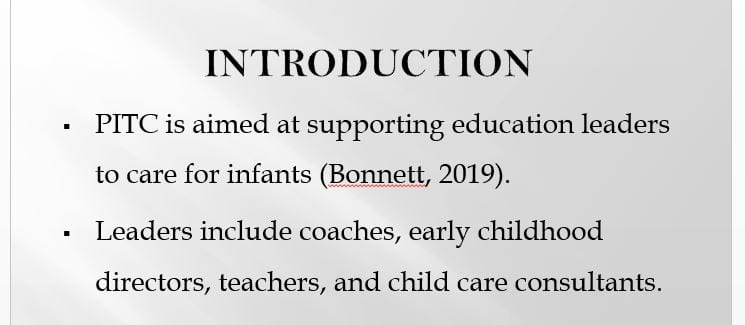 Your center director has asked you to present to a group of families a workshop or informational session