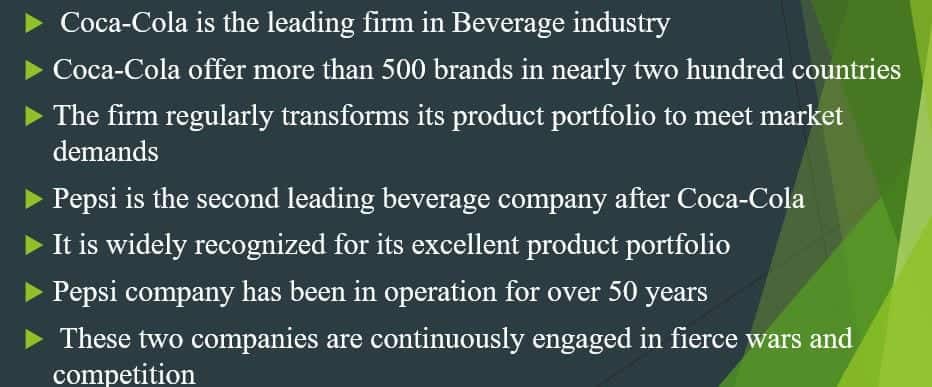 An overview of the chosen company’s liquidity ratios relative to the industry averages and to the competitor.