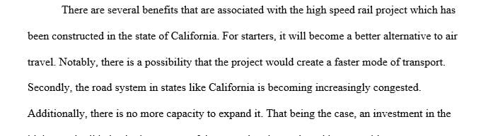 Assess the benefits and drawbacks of the high-speed rail project.