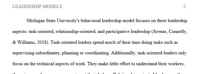 Compare and contrast the University of Michigan model of leadership.