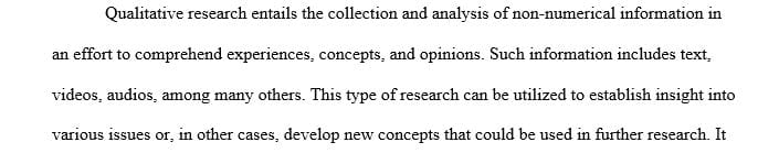 Compare the differences and similarities between two of the three types of qualitative studies