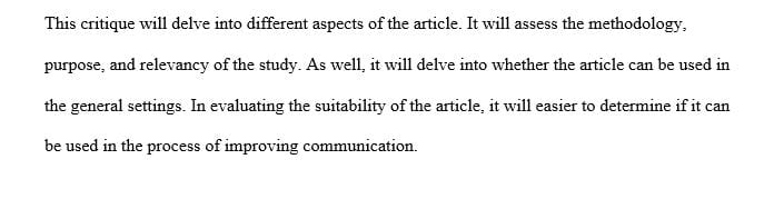 Conduct a critical appraisal of literature that demonstrates an understanding of qualitative research.