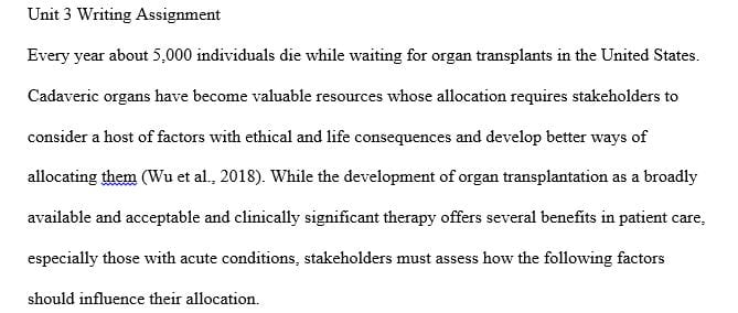 Each year almost 5000 people die in the United States while waiting for organ transplants.