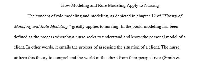 How does the concept of Modeling & Role Modeling apply to nursing