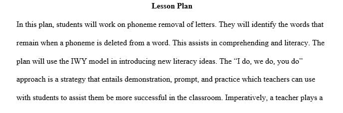 Research various instructional strategies specific to concepts of print and phonemic awareness to teach new literacy concepts.