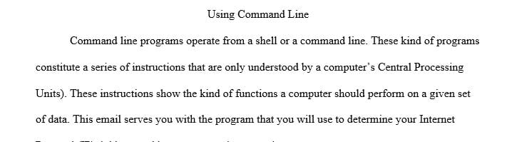 Write an E-Mail to the employee about command-line program