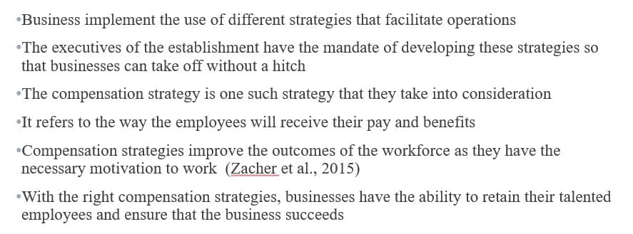 Analyze the compensation strategies companies use to attract and retain talent.