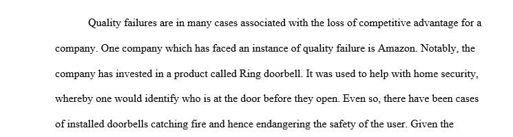 Briefly summarize the issue including what went wrong and whether it was a performance quality or conformance quality issue.