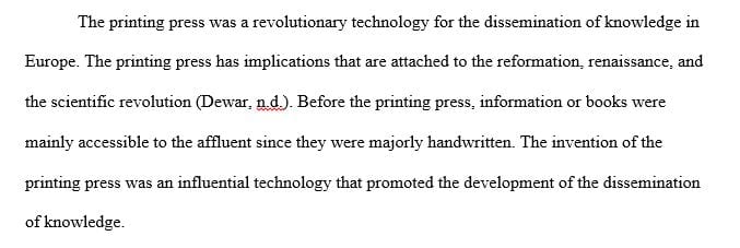 Compare the invention of the printing press to the advent of the Internet.