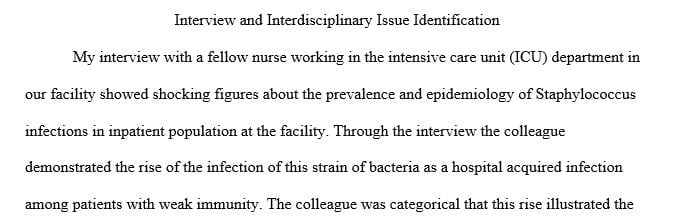 Create a 2-4 page report on an interview you have conducted with a health care professional.