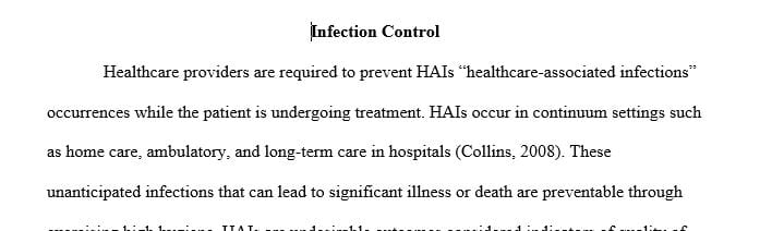 Detail three measures that your health care organization (or any health care organization) could implement