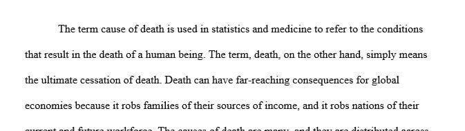 Summarize the major causes of death globally by age group by sex and in 13-5 ( page 356)  by income group and globally