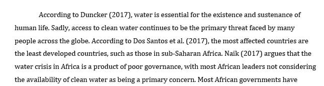 What are the factors which are affecting the availability of waters in under-developed and developing countries