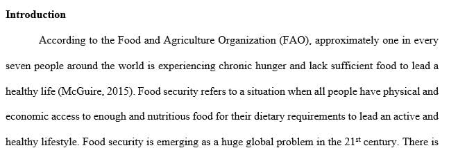 What is food insecurity and what role does population growth play in it