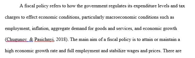 Compare and contrast expansionary and contractionary fiscal policy.