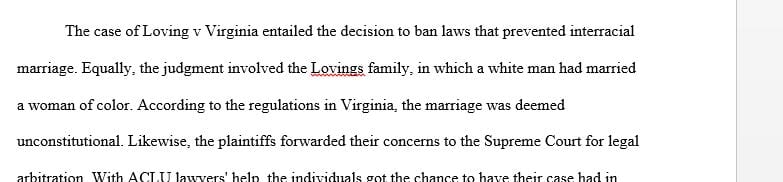 Discuss how the Supreme Court might rule in a future case regarding this issue using Loving v. Virginia as a precedent.