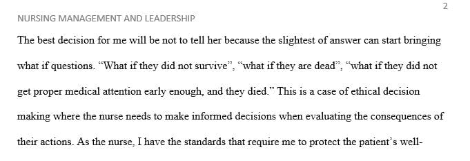 Do you tell the mother the truth about her children at this time or wait until after the surgery