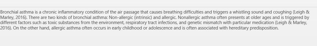 Elaborate a powerpoint presentation on Bronchial Asthma including development