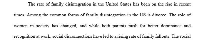 Family disintegration in Academic Performance among High School Students in the U.S