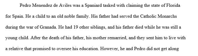 What was the number one difficulty that Pedro Menendez de Avilés had to overcome in establishing Spanish settlements in La Florida