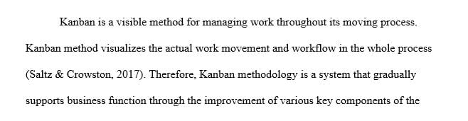 Write around 2 pages paper about the Kanban