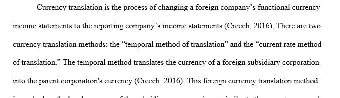 Analyze the underlying conceptual differences between the temporal method of translation and the current rate method of translation