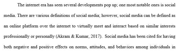 Assess the development of societal standards in relation to social media and how this can alter social norms in everyday life.