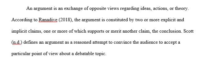 Before reading these readings, how would you have defined an argument