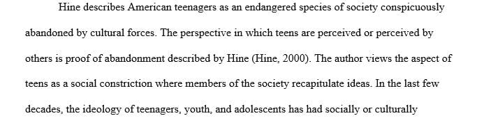 Briefly describe the origins and changes in the terms youth AND teenagers as social categories.