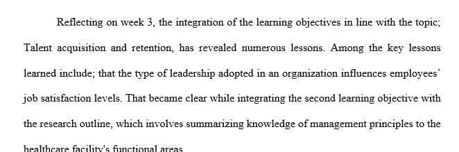 Discuss how you will improve your outline development this unit for the last set of learning objectives