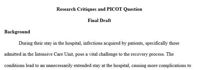 Research Critiques and PICOT Statement