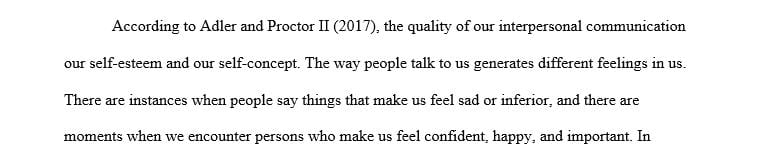 Does your communication with your partner make a positive or negative impact on your self-concept