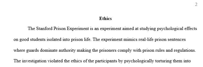 Ethics is an important part of the work that researchers must consider as they work on projects.