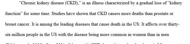 Explain how chronic kidney disease develops and the potential causes.