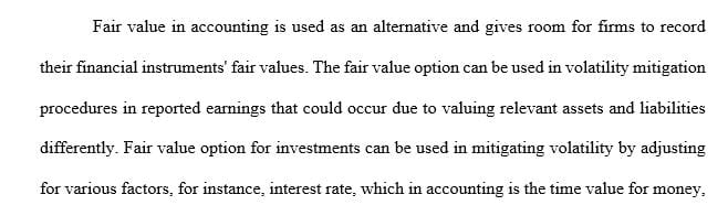 Explain how the use of the fair value option for investments in debt securities