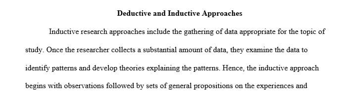 Explain why your examples are inductive and deductive