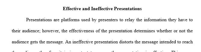 Find a print presentation you find effective. Study it carefully and define what aspects you find effective