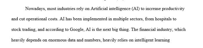 How could you use new technologies such as AI to support your daily operations