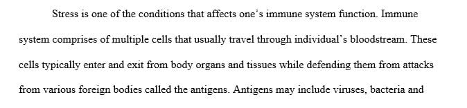 How does stress affect immune system function