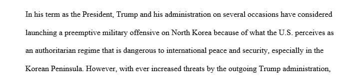 How likely do you think it is that President-elect Biden would launch a preemptive strike against North Korea over the next four years