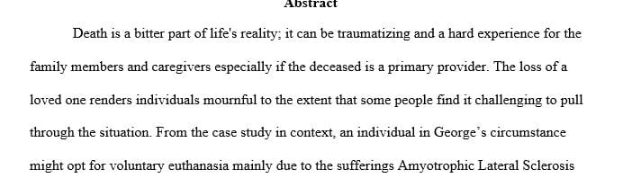 How would George interpret his suffering in light of the Christian narrative, with an emphasis on the fallenness of the world