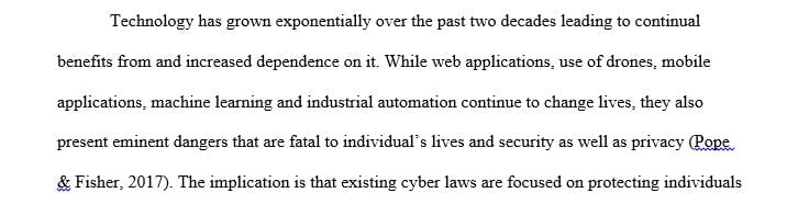 Increase and demonstrate your understanding of cyber law theory and practice.