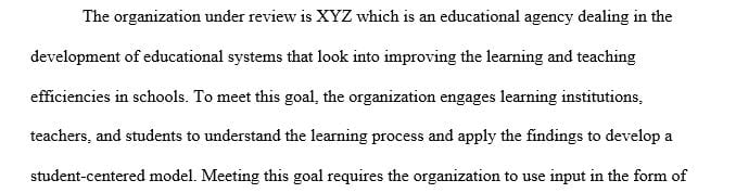 Organizational Analysis: Defining Your General Organizational Realities for the Case Study