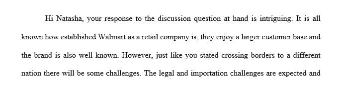 The legal issues Walmart face are minimal in comparison to other countries they have expanded to or have tried to expand to.